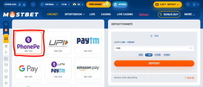 How to deposit using Phonepe